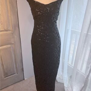 Ralph Lauren Dark Blue Sequin Gown
